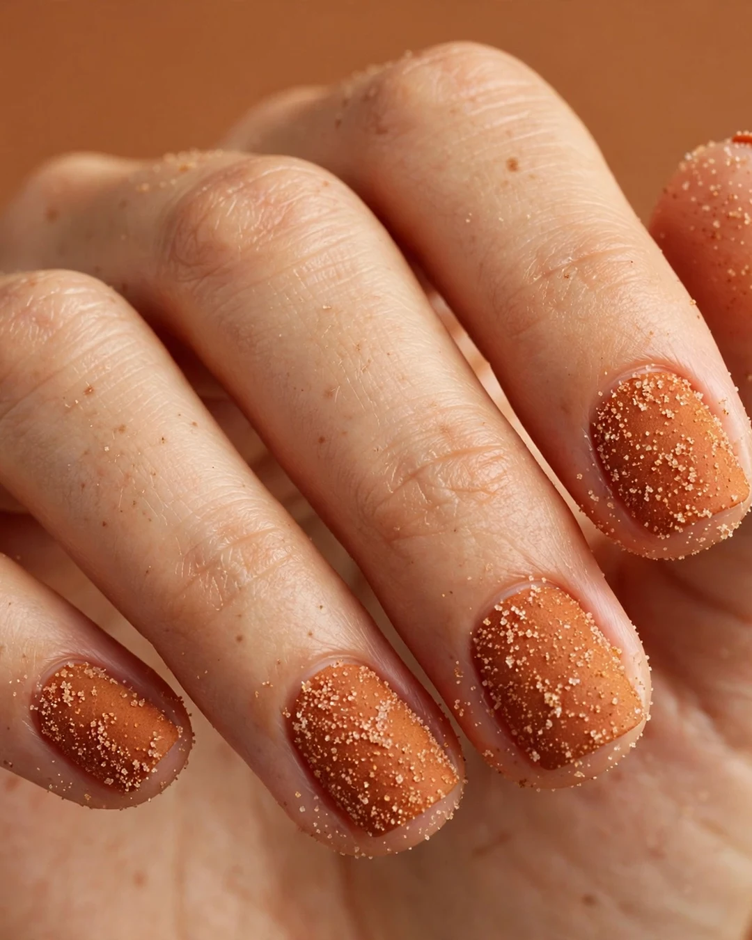 Cinnamon Sugar Matte Nails