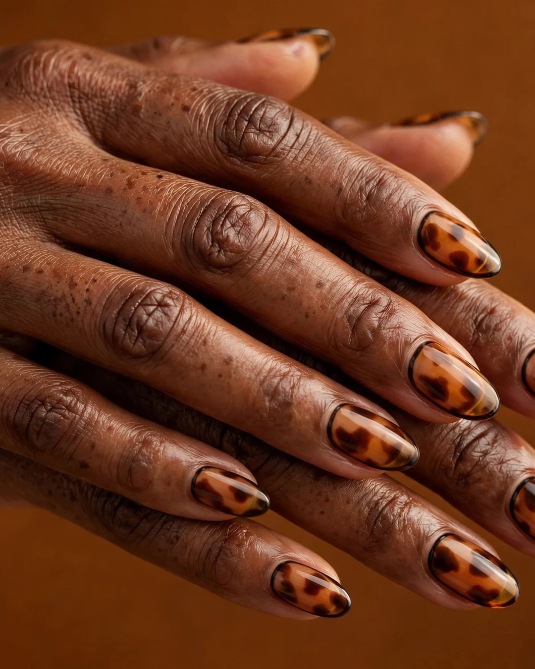 Tortoiseshell Pumpkin Nails