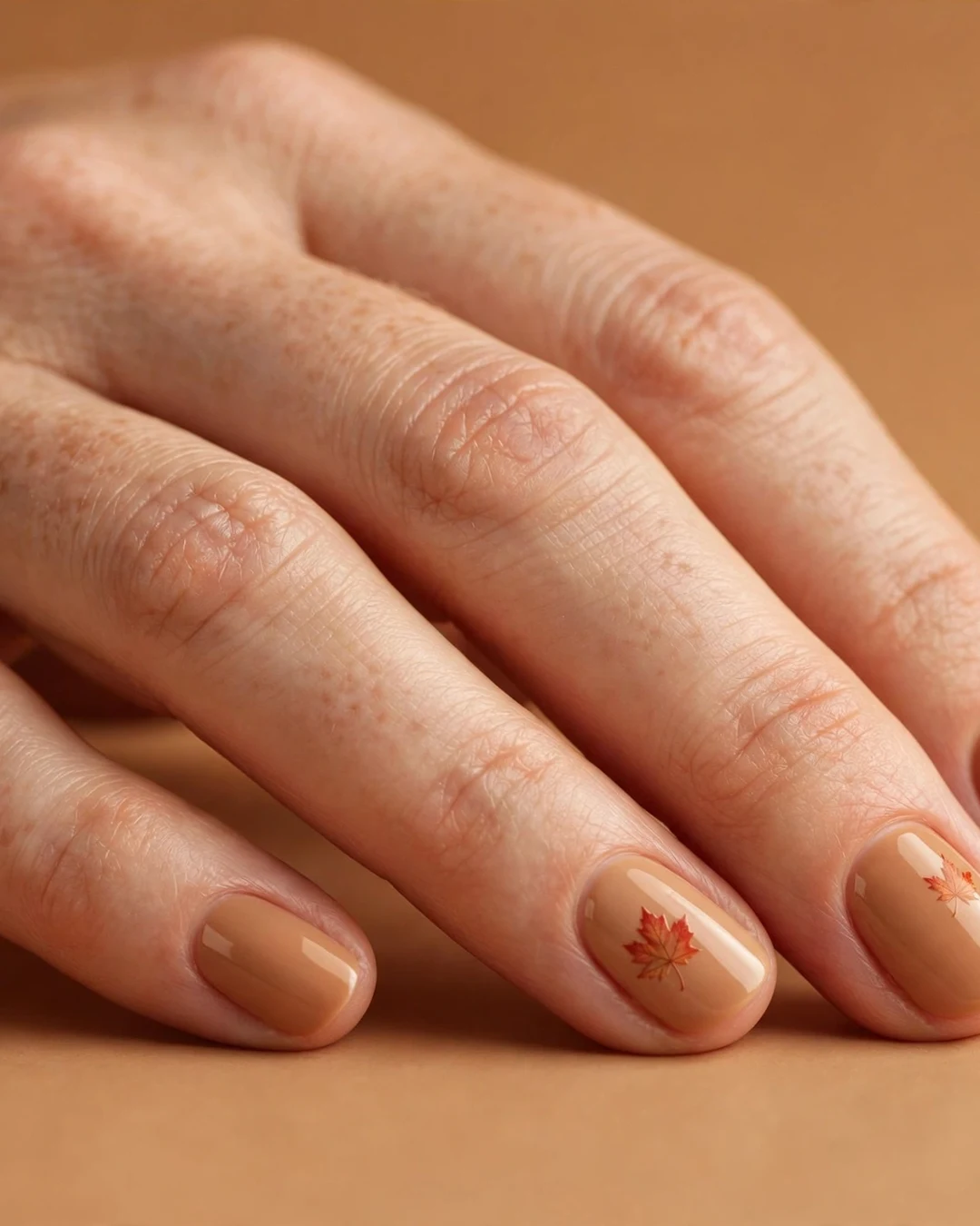 Maple Leaf and Pumpkin Nails