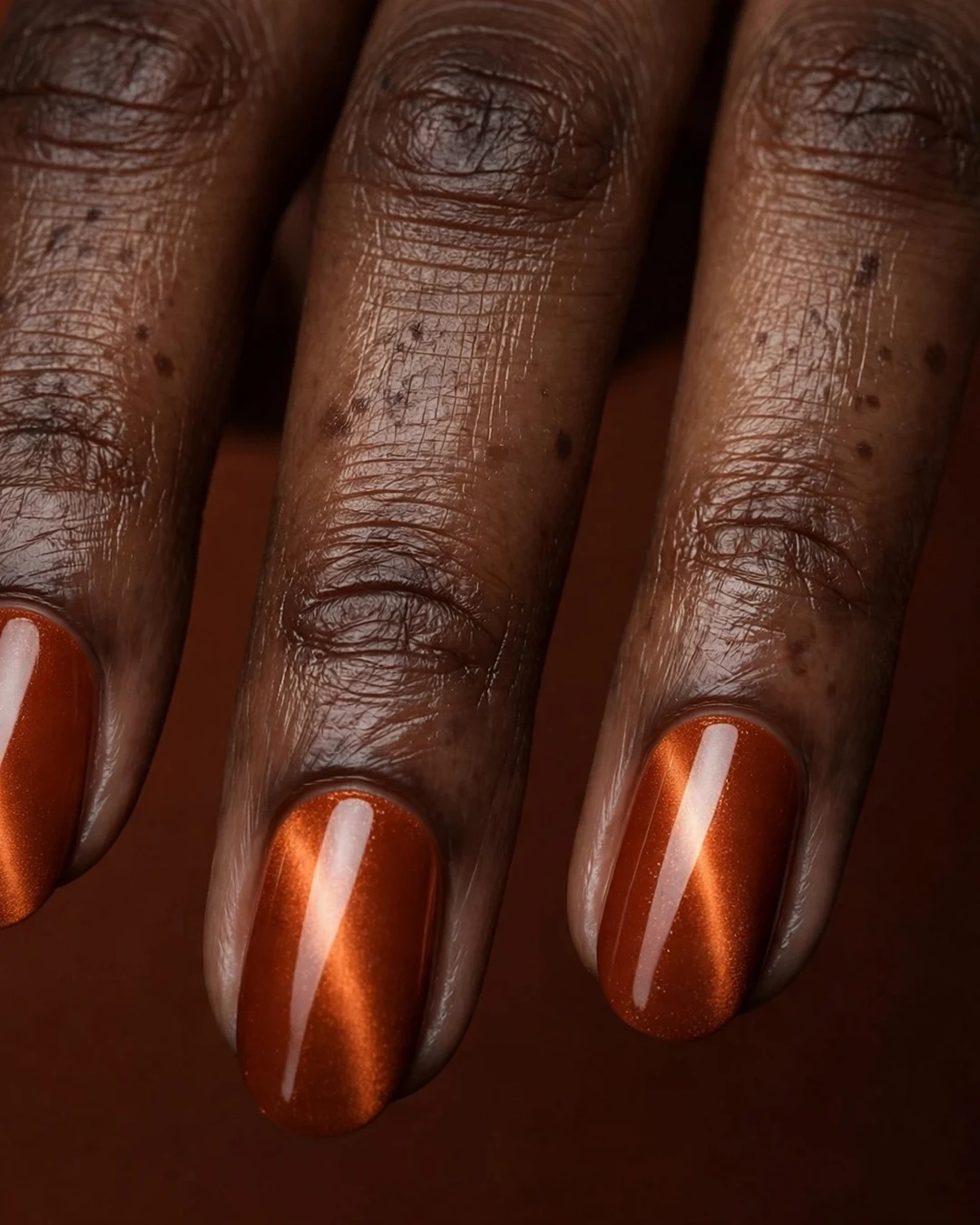 Pumpkin Pie Cat-Eye Nails