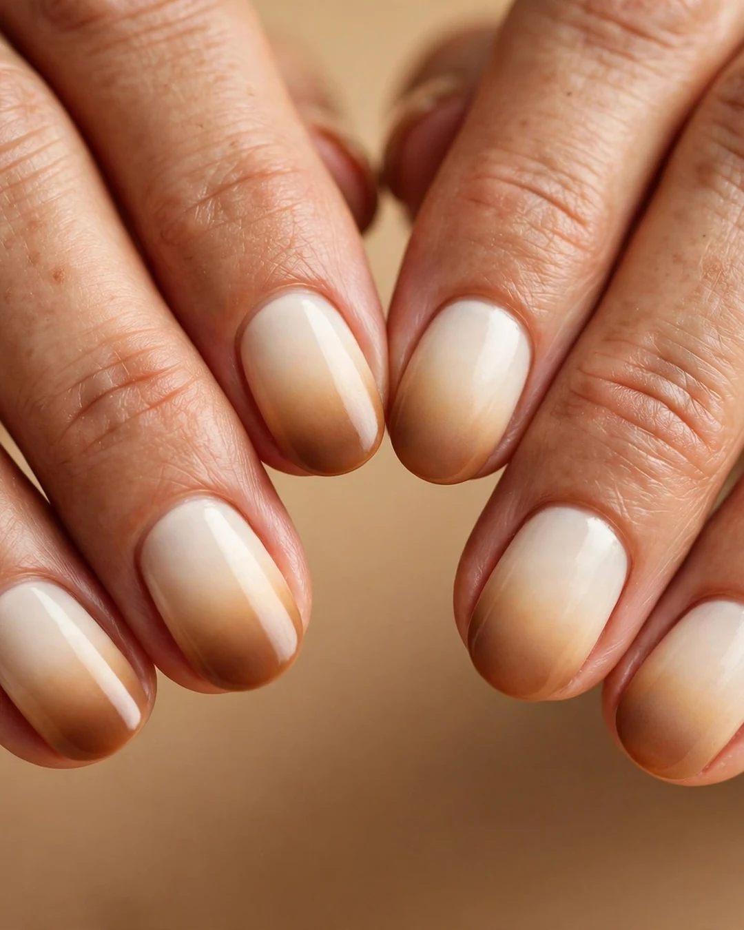 Chai Latte Gradient Nails