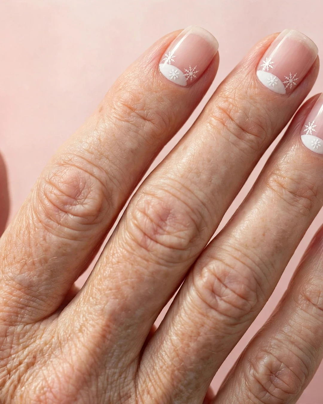 Reverse French Snowflake Tips