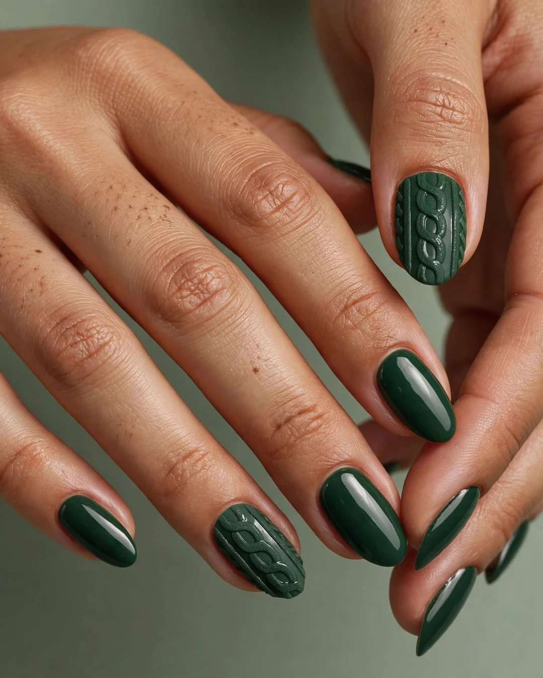Forest Green Knit Accents