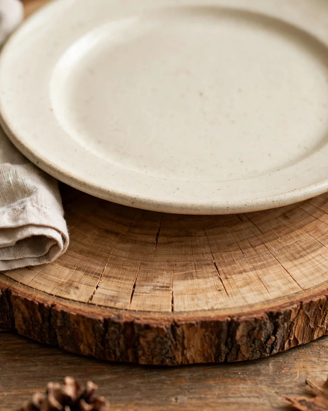Wood Slice Chargers