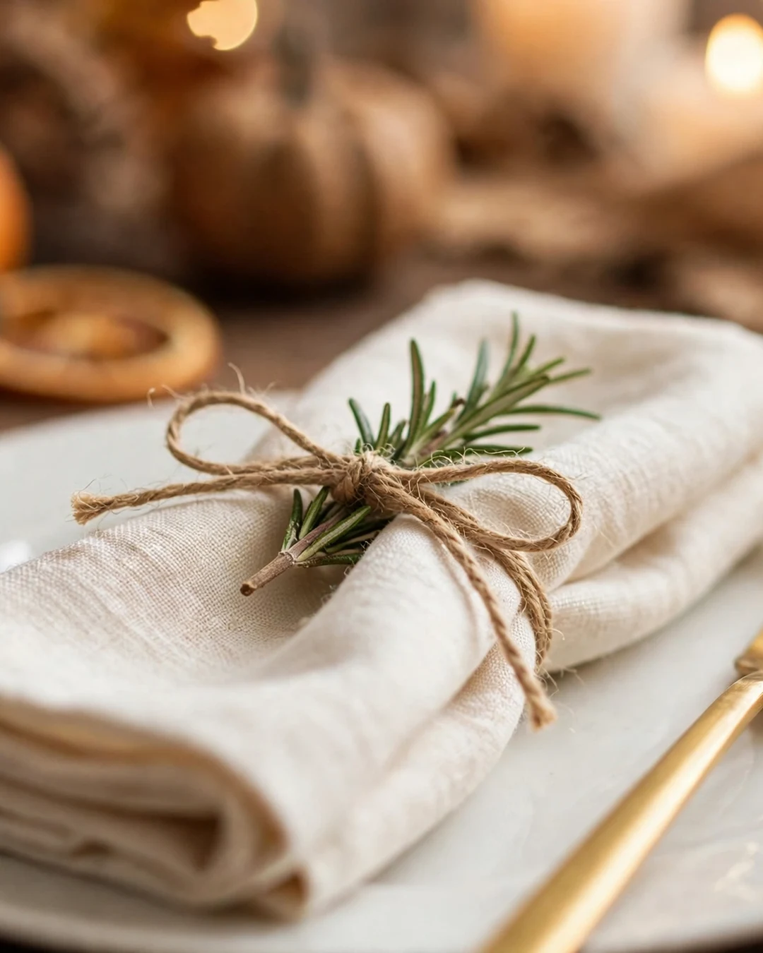 Layered Napkins With Twine