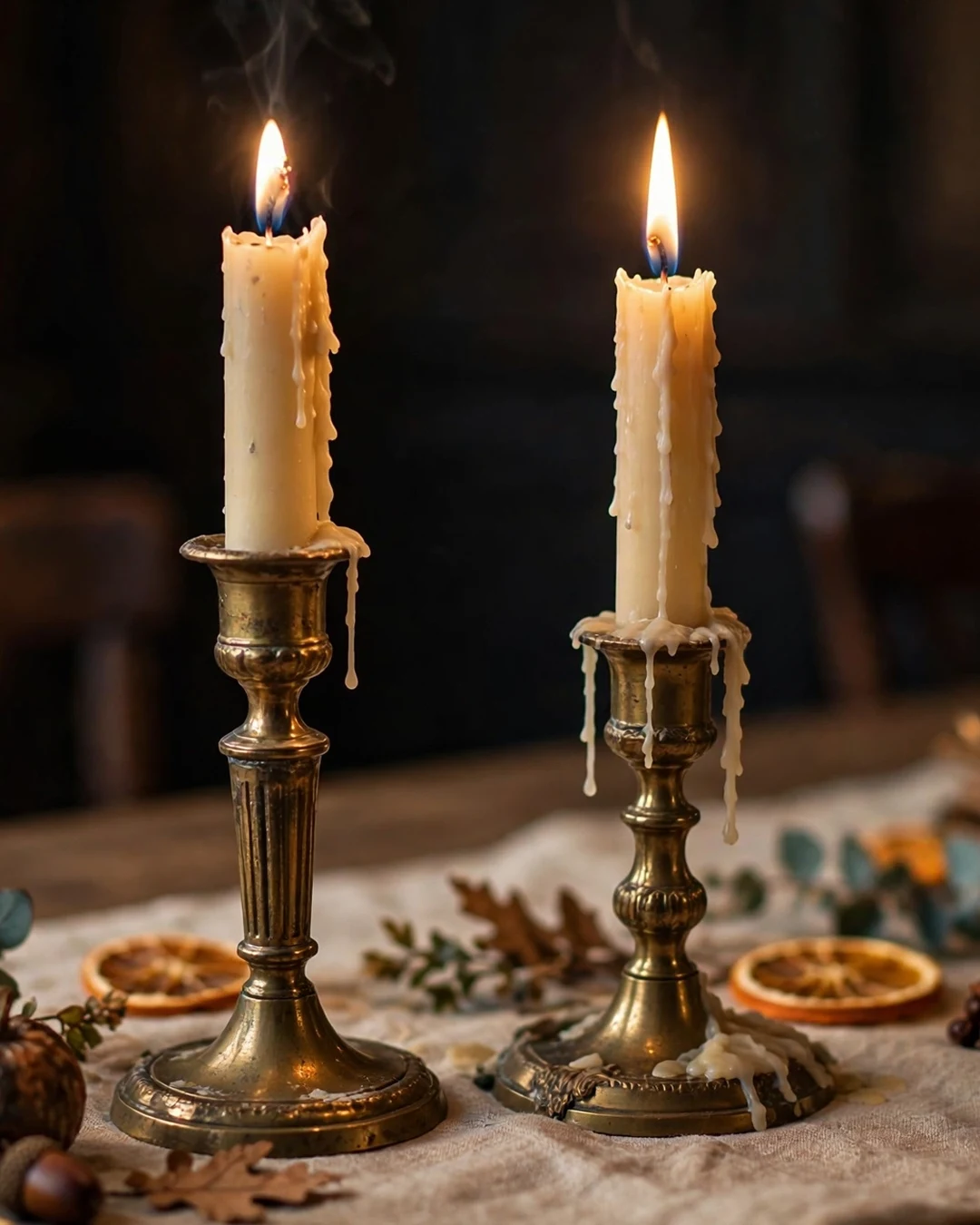 Antique Brass Candlesticks