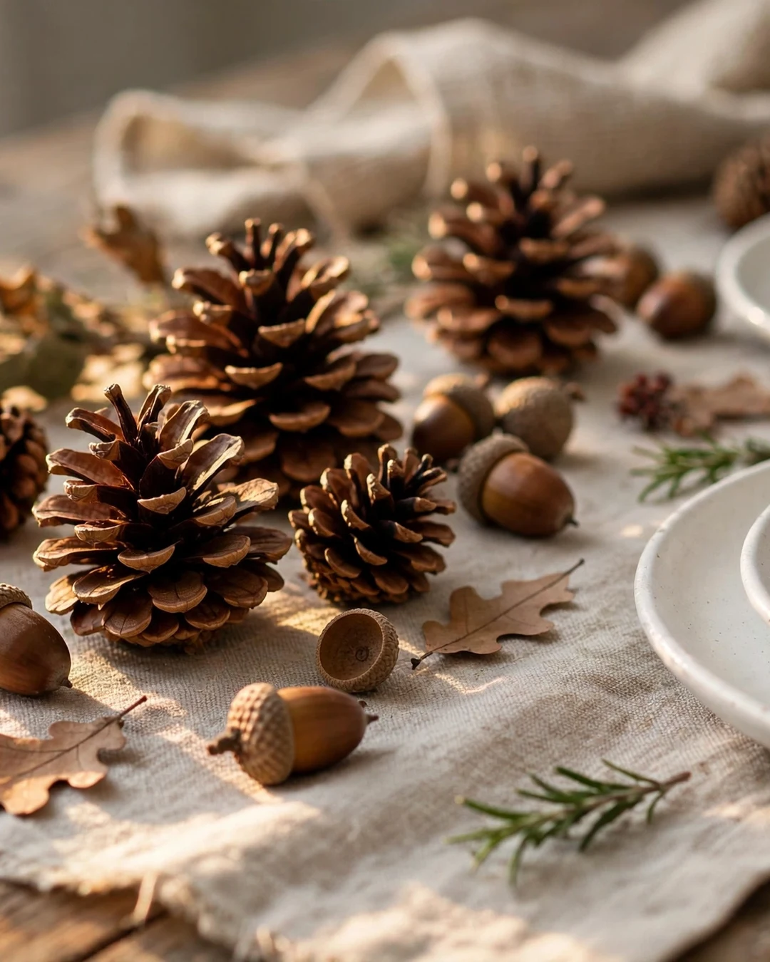Acorn and Pinecone Scatter