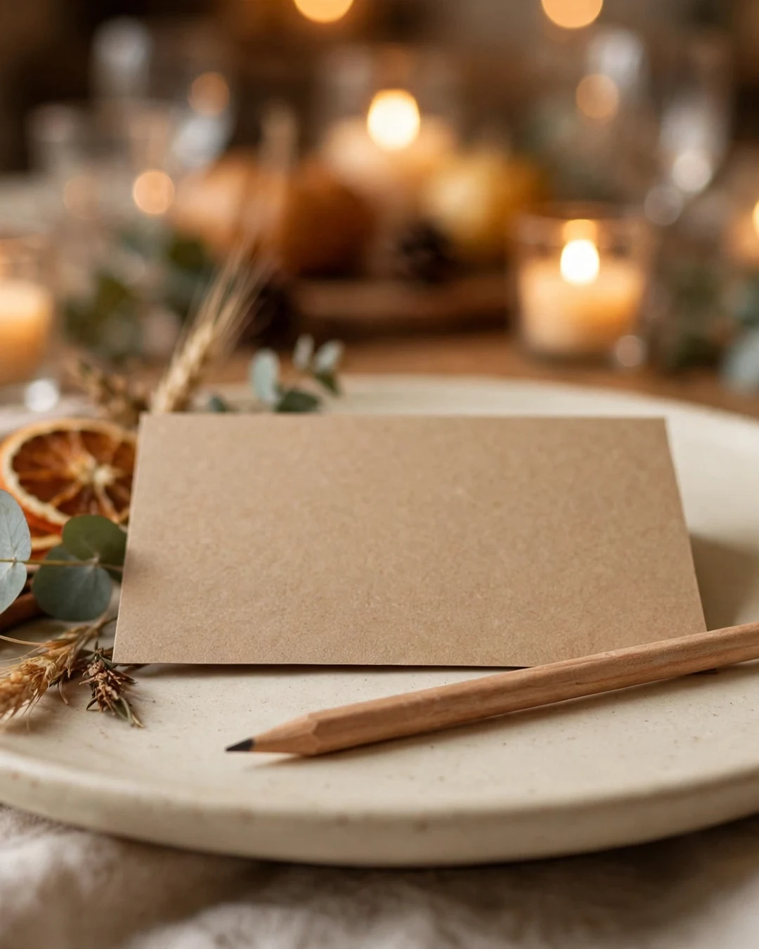 Gratitude Cards at Each Plate