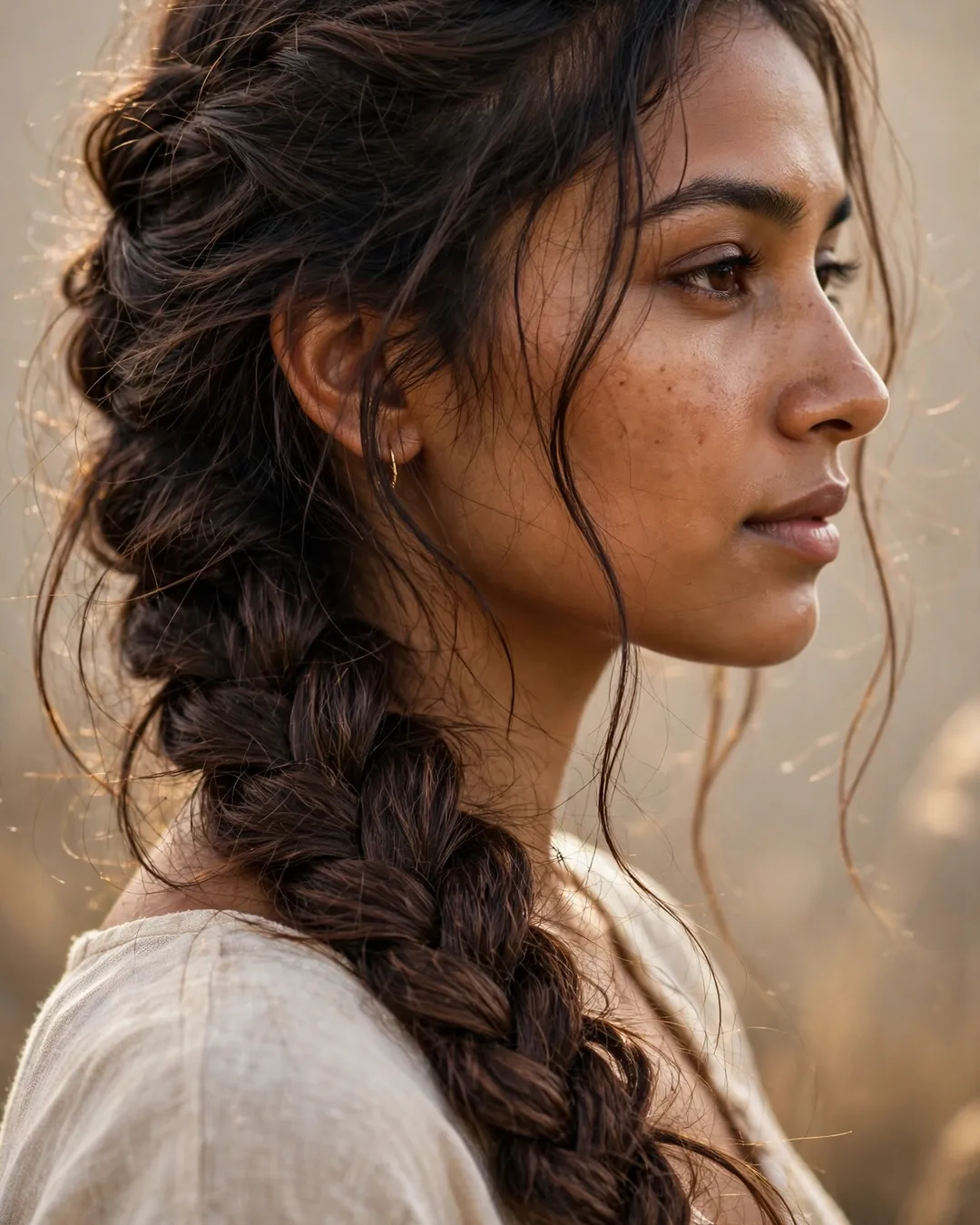 Loose Boho Fishtail Braid