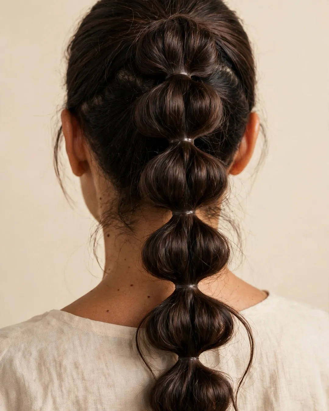 Half-Up Bubble Braid