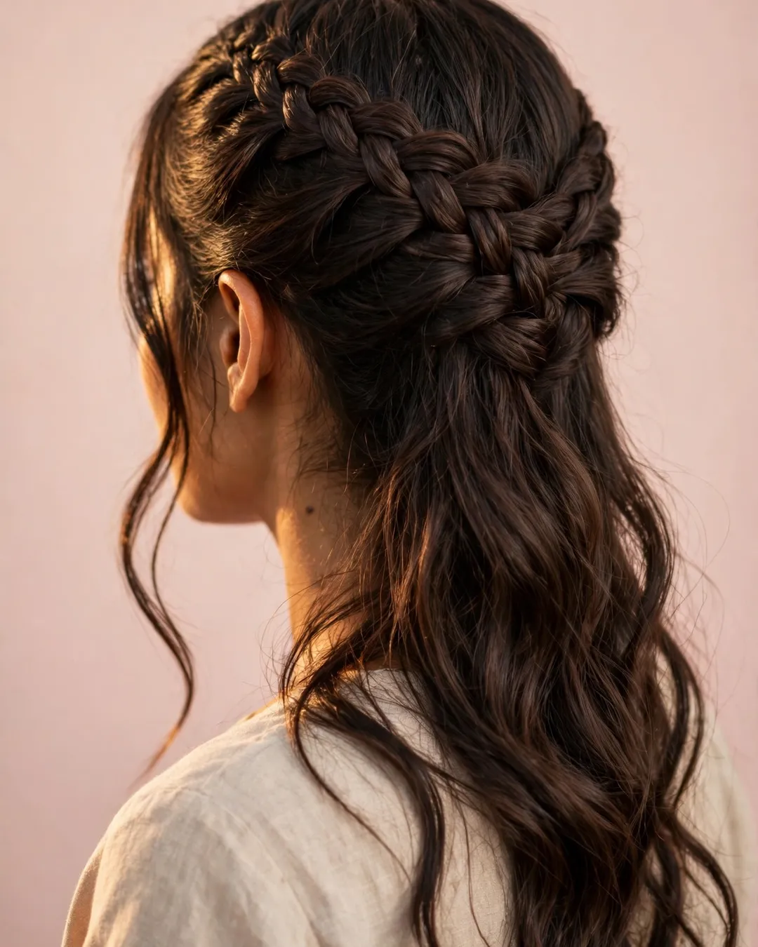 Waterfall Braid for Long Hair