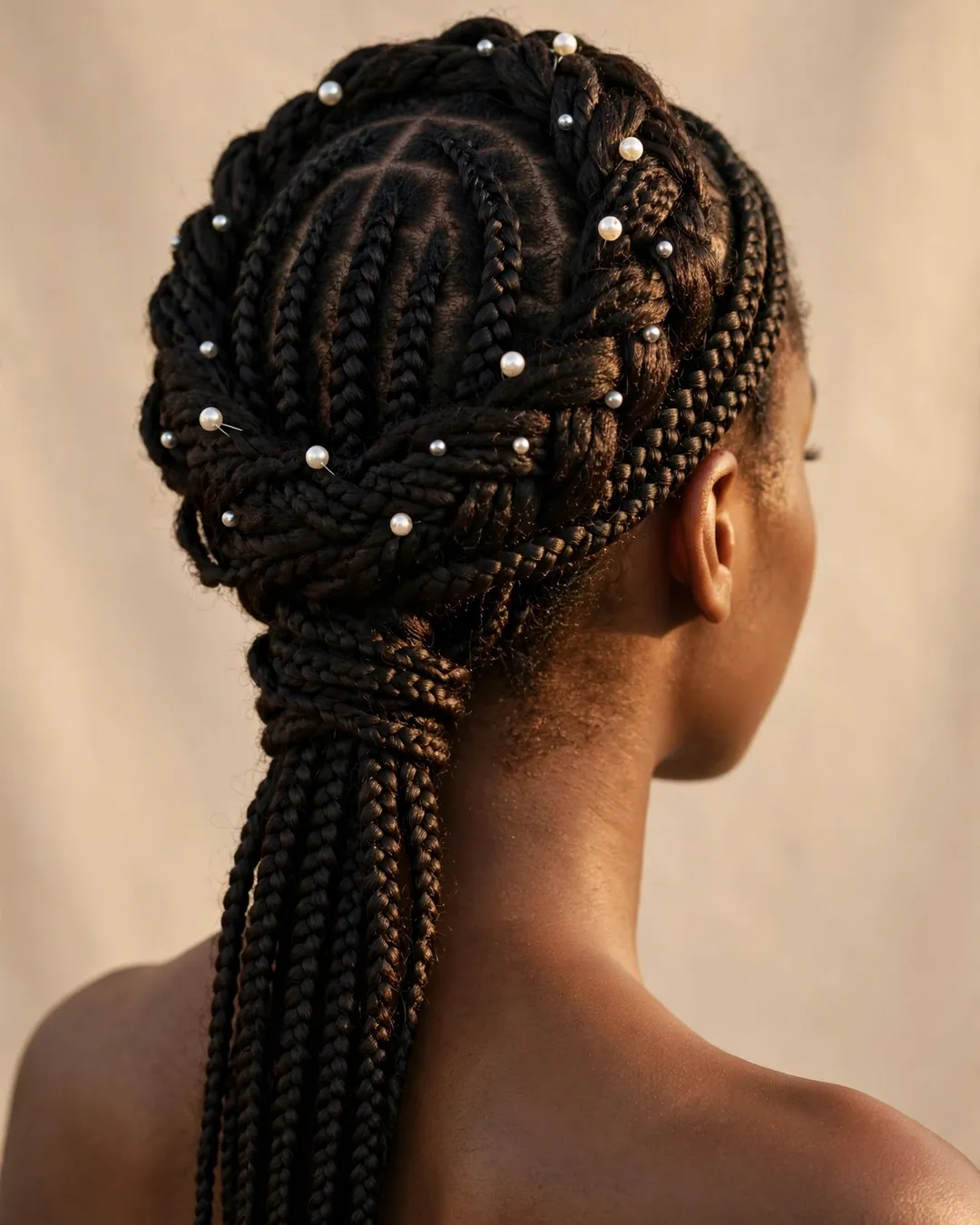 Crown Twist with Pearl Pins