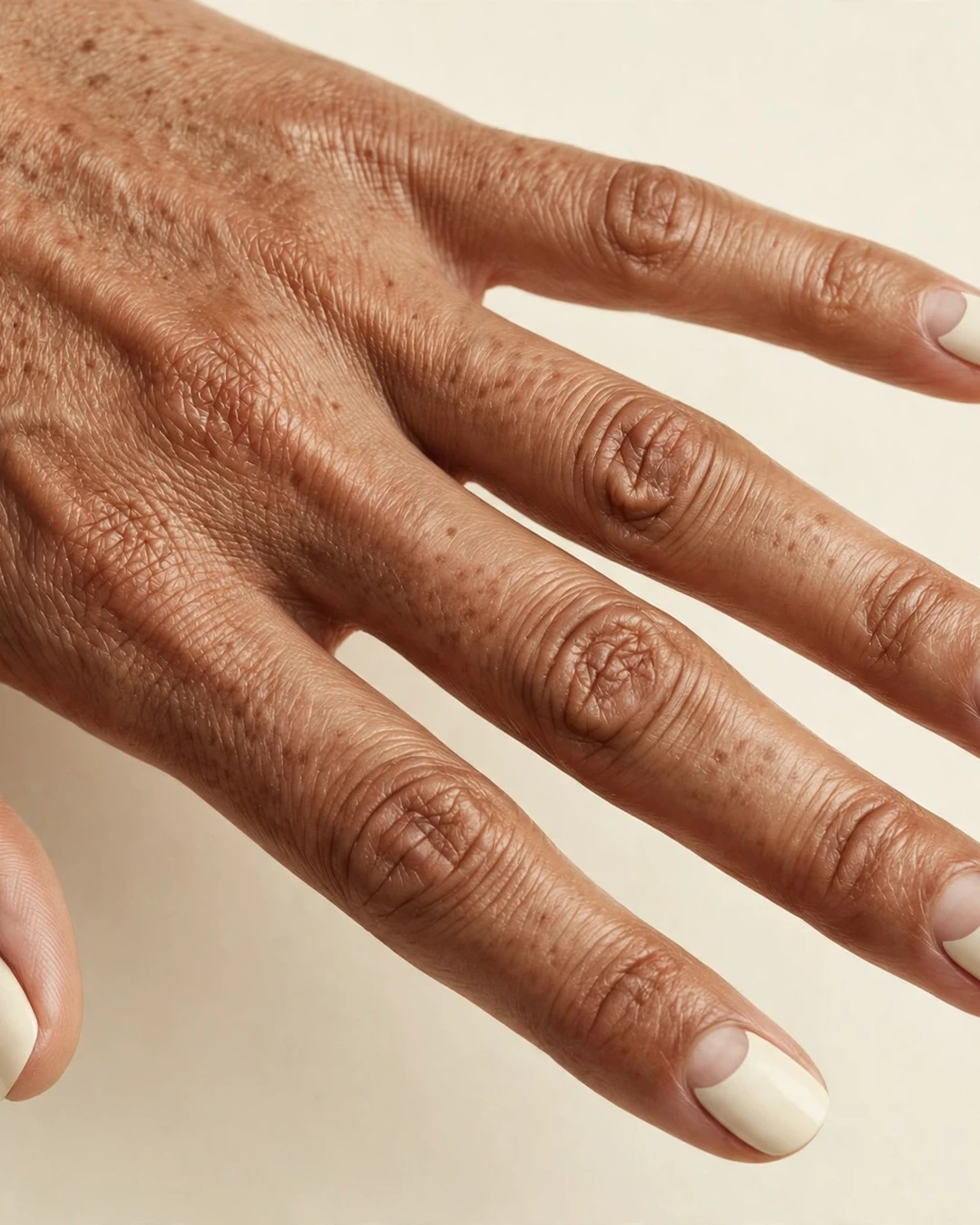 Vanilla Half-Moon Manicure