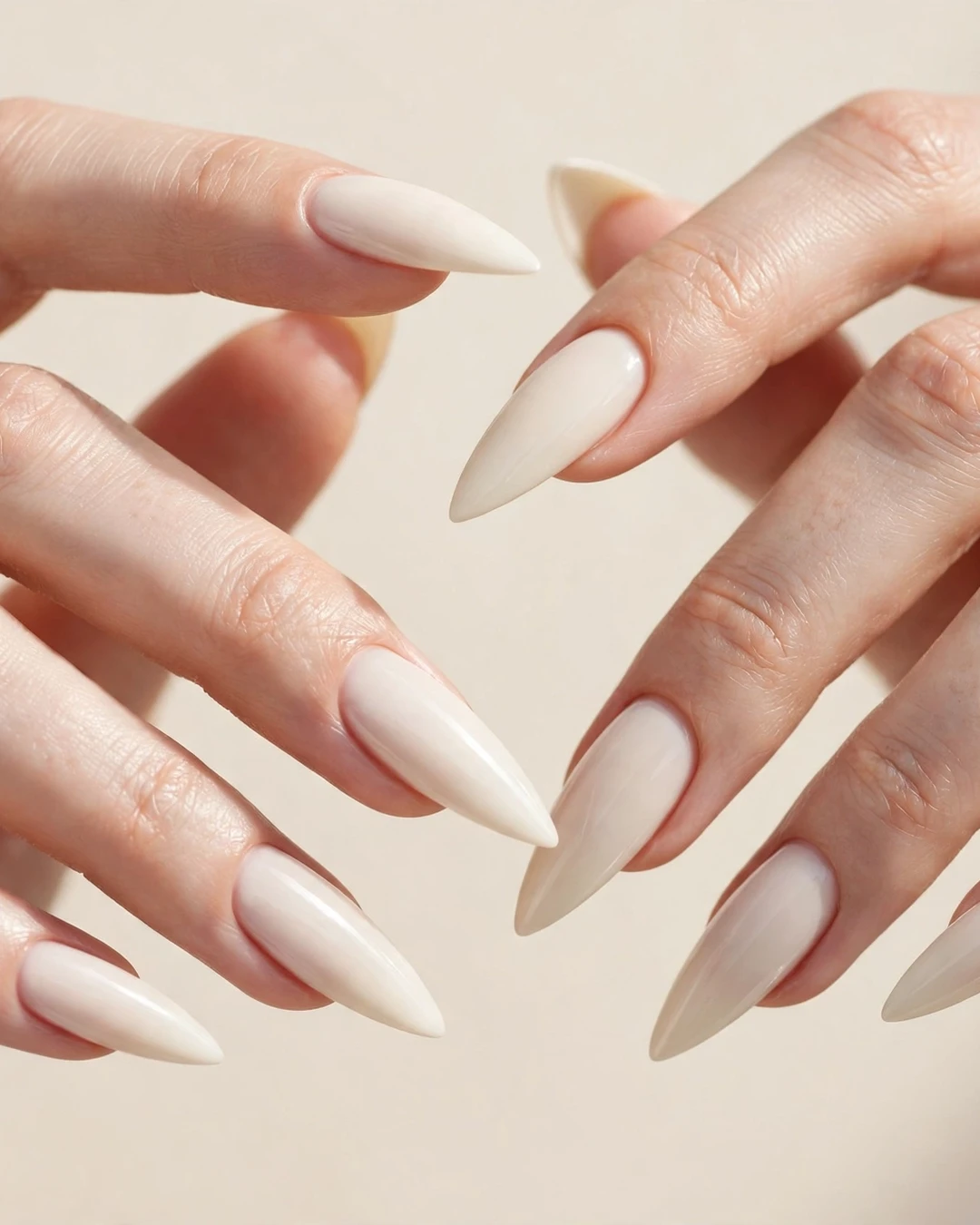 Vanilla Stiletto Nails