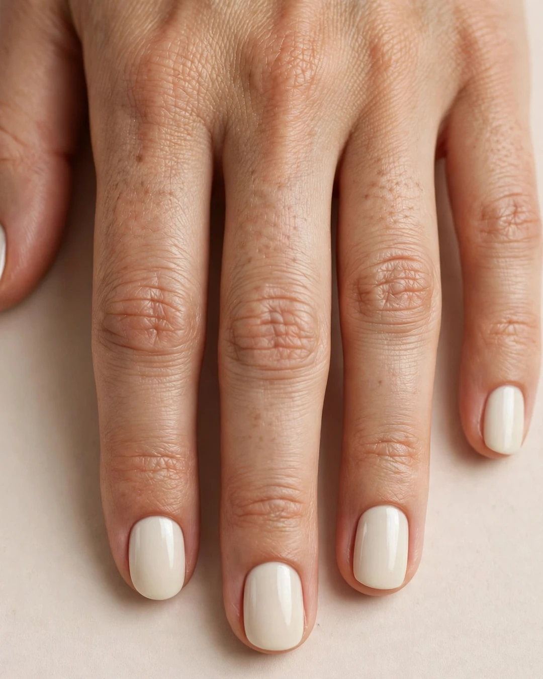 Short Round Vanilla Nails