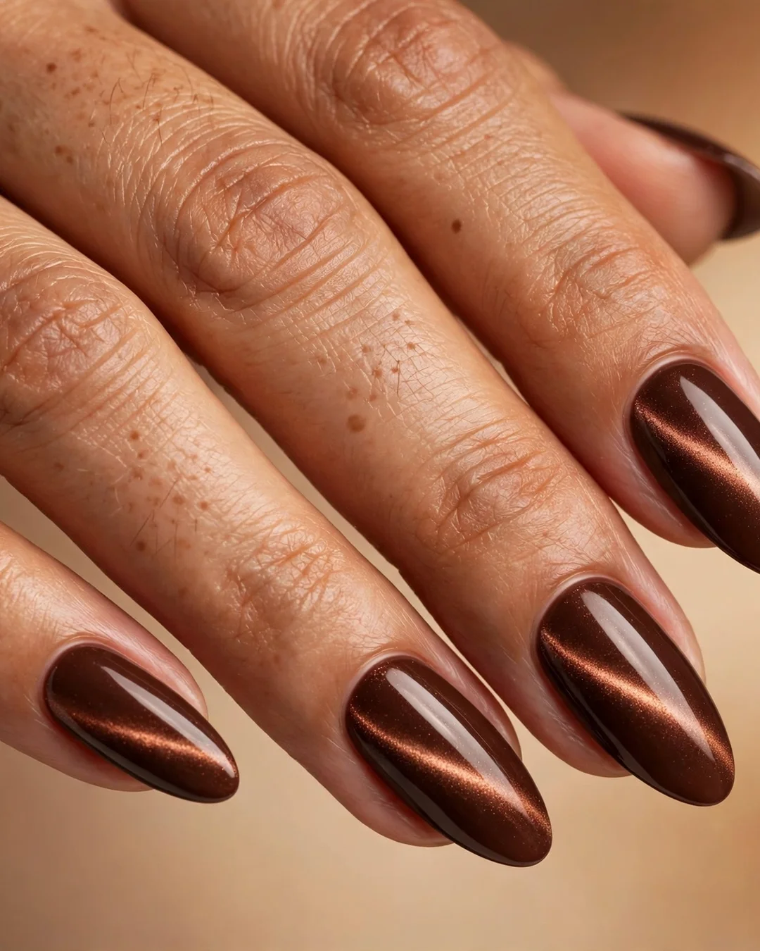 Chocolate Brown Velvet Cat-Eye