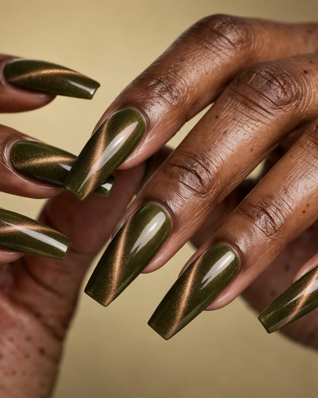 Olive Grove Velvet Cat-Eye
