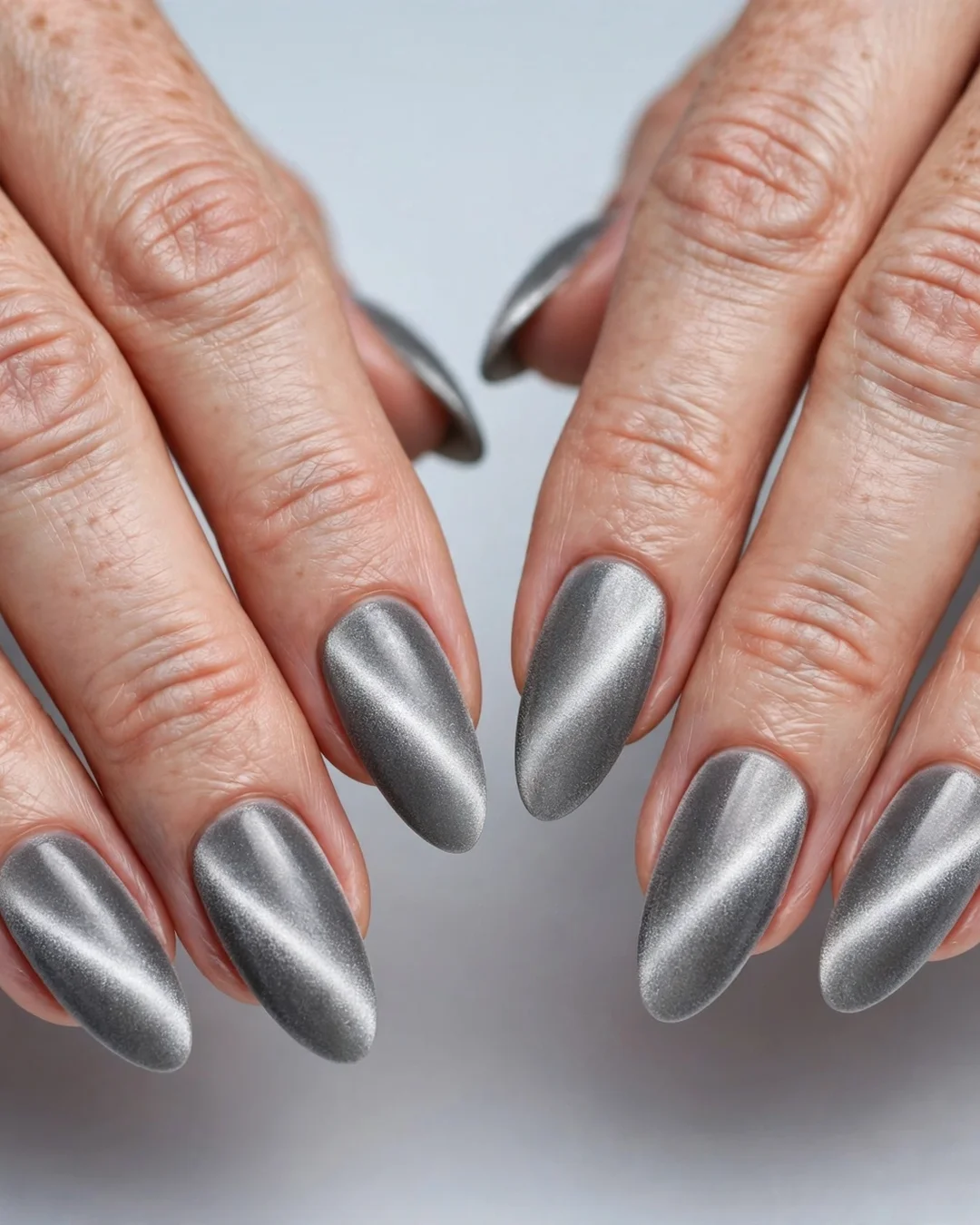 Graphite Gray Velvet Cat-Eye