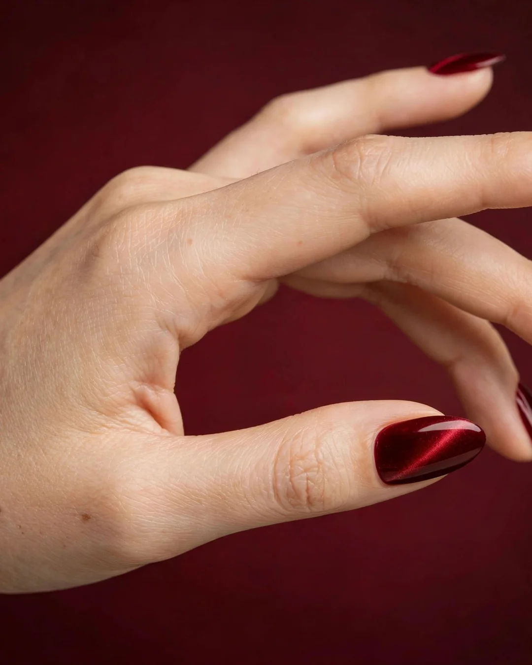 Oxblood Gloss Cat-Eye Velvet