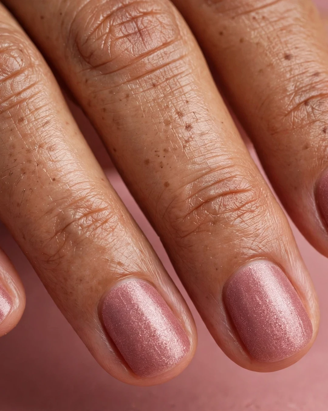 Dusty Rose Velvet Nails