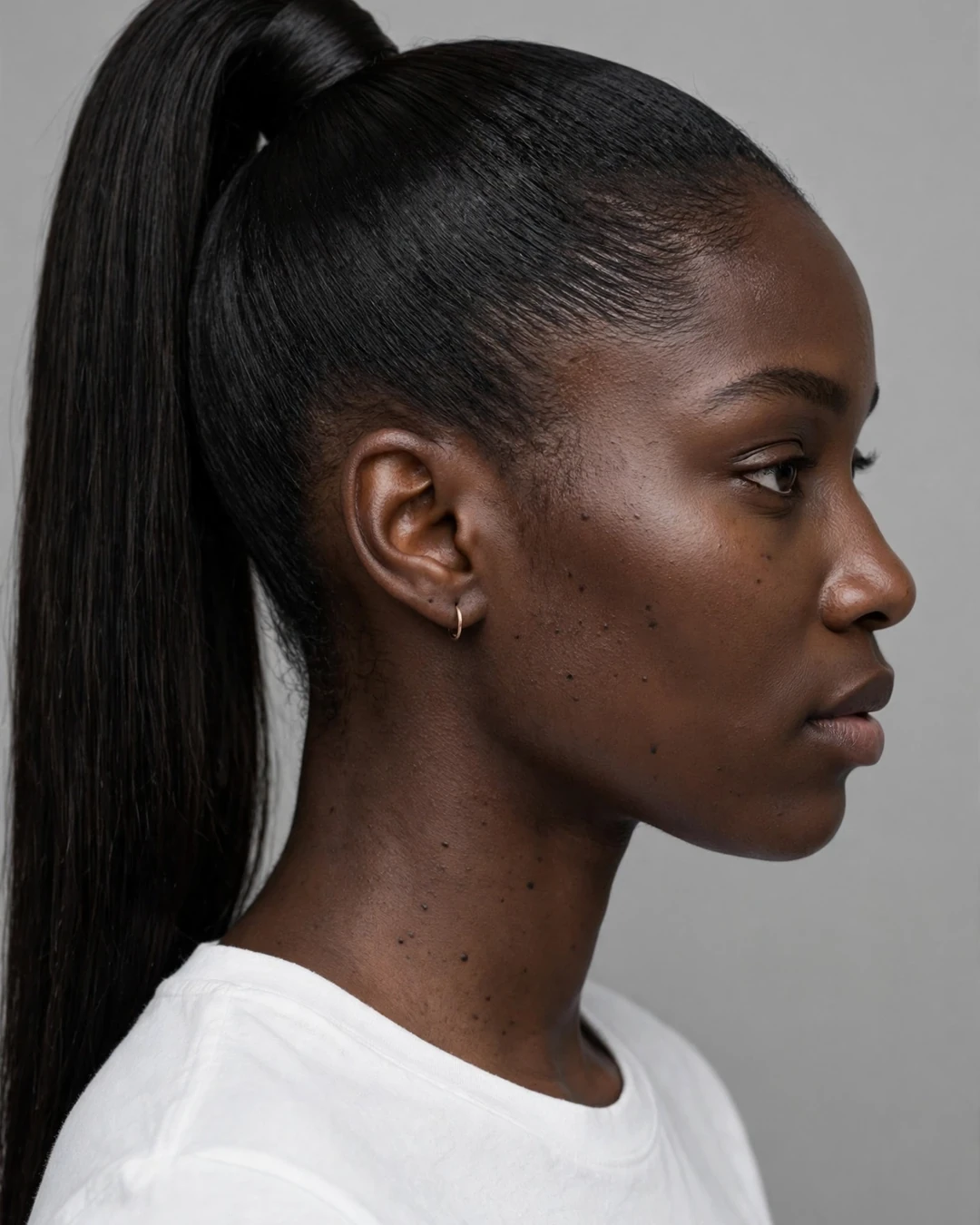 High Sleek Winter Ponytail
