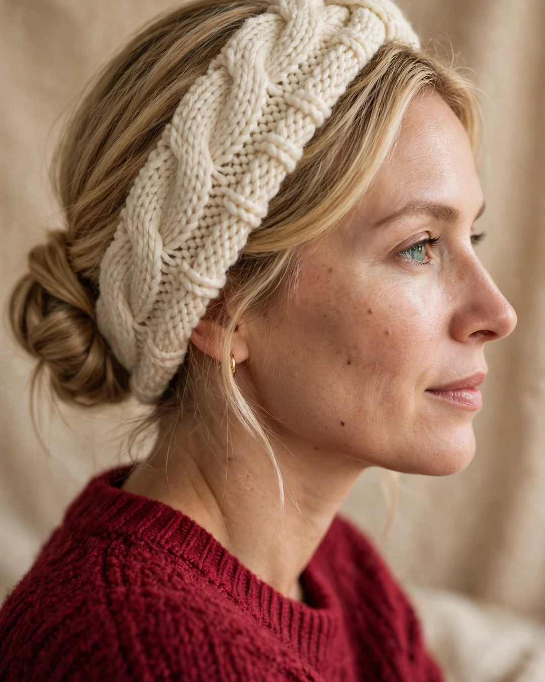 Knit Headband Winter Updo