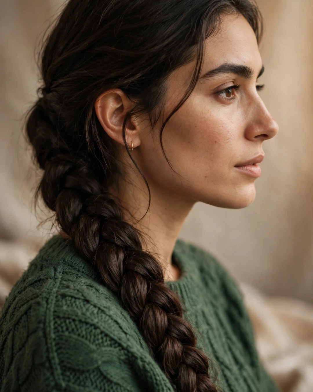Braided Low Ponytail