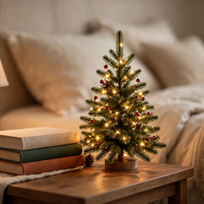 Place a Mini Tree on the Nightstand