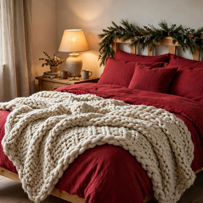Add a Chunky Knit Blanket