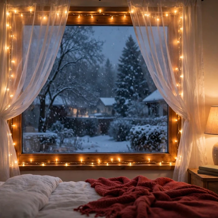 Light Up the Window With Fairy Lights
