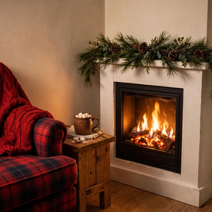 Add an Electric Fireplace Nook
